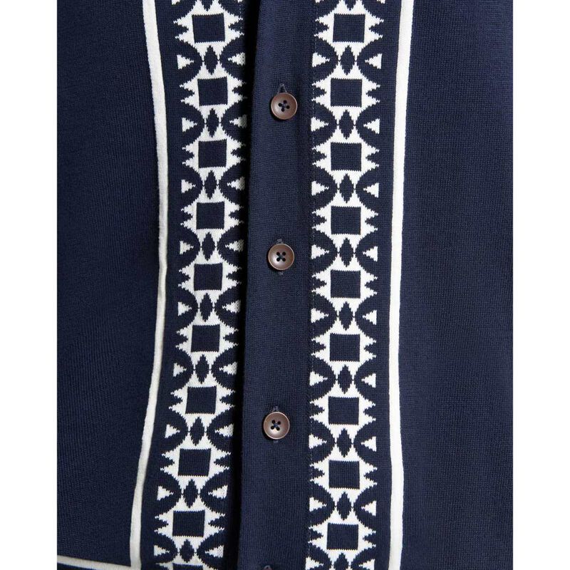 Ben Sherman Floral Border Resort Knitted Short Sleeve Shirt image number 2